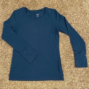 A.n.a Pastel Dark Blue Long-sleeve Tee